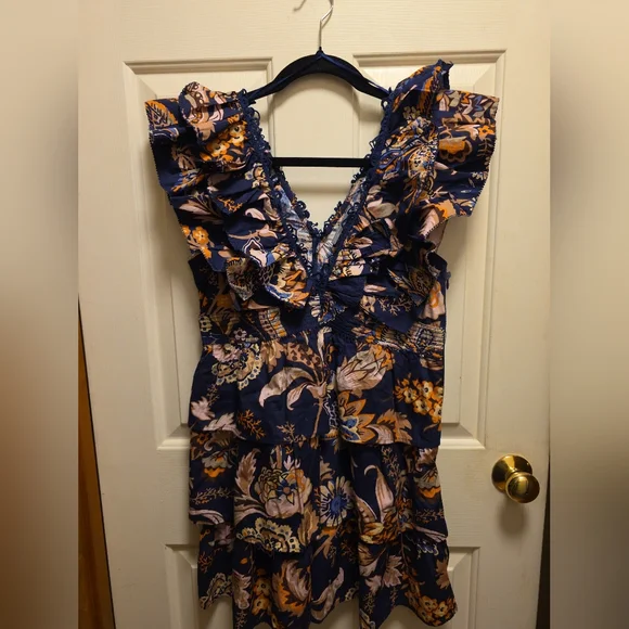 Anthropologie Sleeveless Ruffled A-Line Mini Dress (IMPERFECT) New - Picture 4 of 6